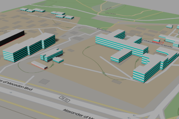 modeling of the SS. Cyrilus Methodius University, Skopje © GoogleMaps, ABUD