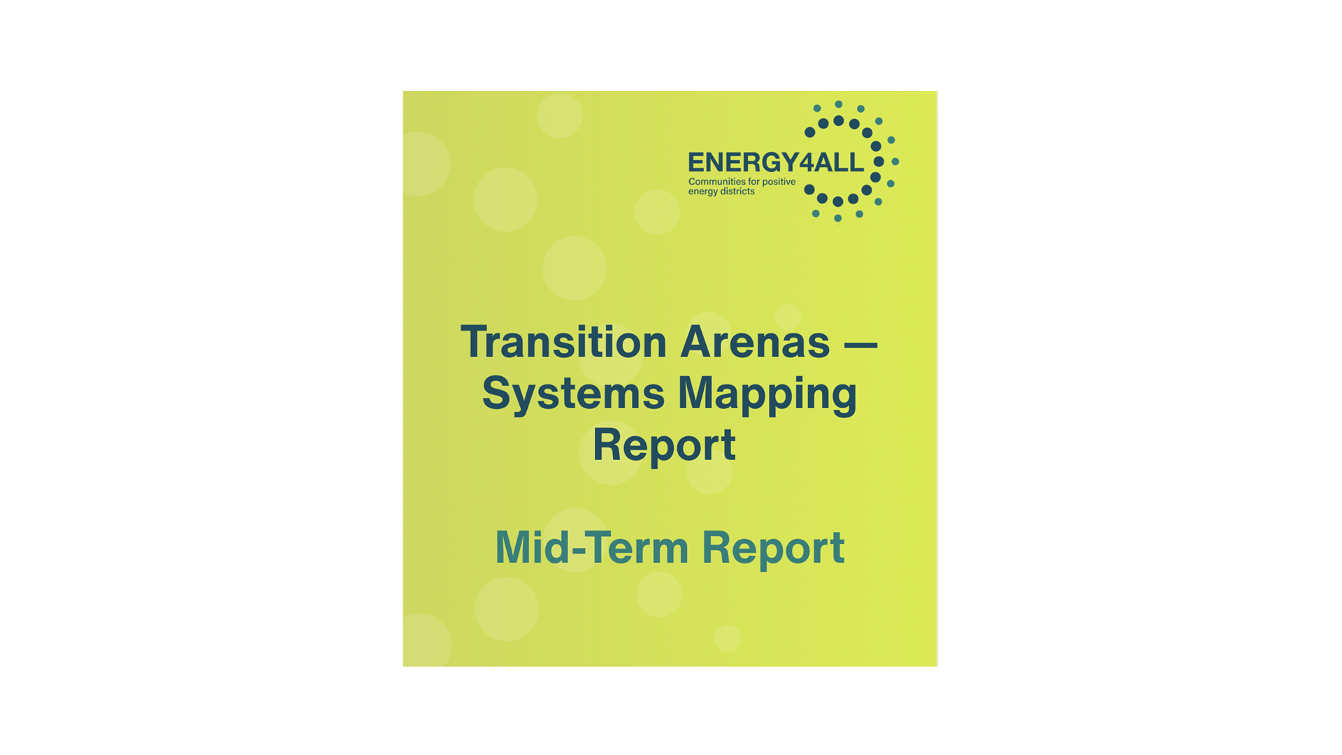 Transition Arenas – Systems Mapping Report